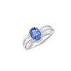 14KT White Gold 1.15ct Tanzanite and Diamond Ring