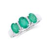 Image 1 : 14KT White Gold 1.85ctw Emerald and Diamond Ring