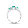 Image 3 : 14KT White Gold 1.85ctw Emerald and Diamond Ring