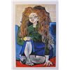 Woman Sitting Cross Legged Giclee