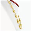 Image 2 : Vintage 21k Gold 18" Graduated Tumbler Shaped Link Bead Chain Toggle Necklace