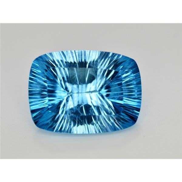 Amazing Laser Cut 38.85 Ct Natural Swiss Blue Color Topaz