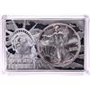 Image 1 : 1989 $1 American Silver Eagle Coin & 2oz Silver Bar Set