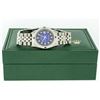 Image 7 : Rolex Men's Stainless Steel Blue Vignette Diamond & Sapphire Datejust Wristwatch