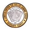 Image 2 : .999 Fine Silver Barbary Coast Casino Las Vegas, NV $10 Limited Edition Gaming Token