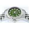 Image 9 : Rolex Ladies Stainless Steel Green Diamond Quickset Datejust Wristwatch
