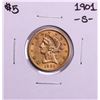 Image 1 : 1901-S $5 Liberty Head Half Eagle Gold Coin