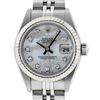 Image 1 : Rolex Ladies Stainless Steel Mother Of Pearl Diamond Quickset Datejust Wristwatch