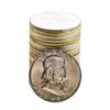 Image 1 : Roll of (20) Brilliant Uncirculated 1957-D Franklin Half Dollar Coins