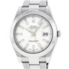 Image 1 : Rolex Men's Stainless Steel White Index Datejust 2 Wristwatch