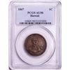 Image 1 : 1847 Kingdom of Hawaii Kamehameha Cent Coin PCGS AU50