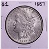 Image 1 : 1887 $1 Morgan Silver Dollar Coin