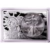 Image 1 : 1997 $1 American Silver Eagle Coin & Two Ounce Bar Set