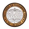 Image 2 : .999 Fine Silver Golden Nugget Laughlin $10 Casino Limited Edition Gaming Token