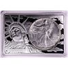 Image 1 : 1986 $1 American Silver Eagle Coin & 2oz Silver Bar Set