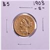 Image 1 : 1903-S $5 Liberty Head Half Eagle Gold Coin