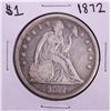 Image 1 : 1872 $1 Seated Liberty Silver Dollar Coin