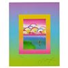 Image 2 : Peter Max "Umbrella Man With Rainbow Sky On Blends" Limited Edition Lithograph On Paper