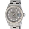 Image 8 : Rolex Ladies Stainless Steel Slate Grey Jubilee Diamond Datejust Wristwatch