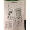 Image 1 : Salad Spinner - Approx. 15 inch Plastic manual salad spinner, Green