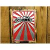 Hot Rod, Classic Custom Car - Metal on Wood reproduction picture, red, black and silver