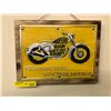 Image 2 : Enfield Motor Bike - metal on wood reproduction artr Enfield Motor Bike