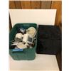 Image 2 : RUBBERMAID Bin filled with assorted Lighting & Electrical