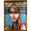 Image 2 : Large Oil on Canvas Painting "Colorful Woman"