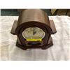 Image 2 : Vintage Metal Clock - 14in tall x 13in wide - all mechanical movement - reproduction