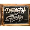 Nostalgic death or glory tin & wood sign