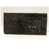 Image 1 : Heavy cast metal 2 deer in forest plaque - 18in x 9in