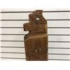 Image 2 : Approx. 2 1/2ft tall West Coast First Nations cedar totem carving w/ abalone accents (unsigned)