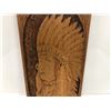 Image 2 : First Nations carved wooden plaque "Mother" May 2nd 1943 by artist Marion Insley - 7in x 14in