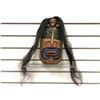 Image 2 : West Coast First Nations red cedar carved face mask w/ authentic looking hair (unsigned) - 10in x 5
