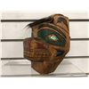 Image 2 : West Coast First Nations carved "bear" mask w/ abalone eyes (unsigned) - approx. 6in x 4 1/2in