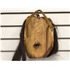 Image 2 : West Coast First Nations carved wooden face mask w/ fur & authentic looking hair (unsigned) - 8in x