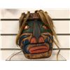 Image 1 : West Coast First Nations cedar carved face mask w/ copper eyes & authentic looking hair