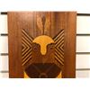 Image 2 : Aboriginal mahogany inlaid on board tribal figure (unsigned) - approx. 23in x 9 1/2in