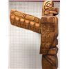 Image 2 : Approx. 4 1/2ft tall West Coast First Nations carved cedar totem w/ copper & abalone accents