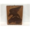 Image 1 : West Coast First Nations cedar carving "Killer Whale & Eagle" by N. Joseph - approx. 12in x 9 1/2in