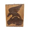 Image 2 : West Coast First Nations cedar carving "Killer Whale & Eagle" by N. Joseph - approx. 12in x 9 1/2in