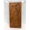Image 1 : West Coast First Nations "Eagle & Salmon" carving by Sadie Baker 1975 - approx. 12in x 5 1/2in