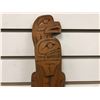 Image 2 : West Coast First Nations cedar carving (unsigned) - approx. 17in x 3 1/2in