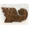 Image 1 : West Coast First Nations cedar carving "Eagle" by artist D. Thyer June 4th, 2007 - approx. 13in x 7