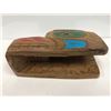 Image 3 : Cedar carved bear mask w/ abalone & copper accents by Telqua 1996 - approx. 9in x 4in