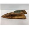 Image 3 : Carved cedar thunderbird mask w/ abalone eyes by Telqua 1997 - approx. 7in x 2in