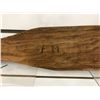 Image 4 : Carved wooden "Whale" paddle signed F M - approx. 33 1/2in x 4 1/2in