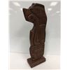 Image 2 : First Nations carved wooden totem (unsigned) - approx. 15in x 4 1/2in x 1in wide