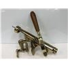 Image 2 : Rapid Swiss Made brass finish counter top mount wine bottle cork screw opener