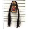 Image 1 : 11in West Coast First Nations face mask w/ authentic looking hair signed Telqua 1998
